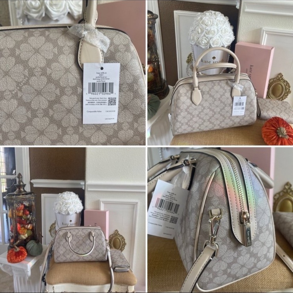 Kate Spade Signature Spade Flower Large Dolly Duffle Crossbody KI831 - Picture 14 of 16
